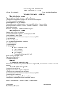 Morfologia del verbo - Liceo Scientifico Guido Castelnuovo