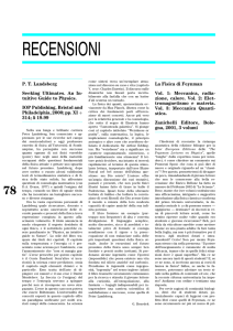 RECENSIONI 78..79 - Società Italiana di Fisica