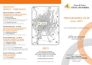 programma ecm - Casa di Cura Città di Parma