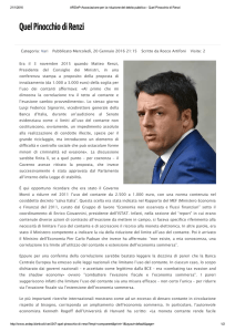 Quel Pinocchio di Renzi