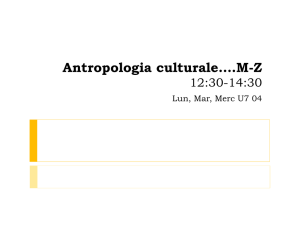 Antropologia culturale….M-Z