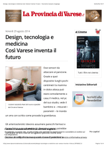 Design, tecnologia e medicina Così Varese inventa il futuro