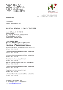 World Tour Schedule: 13 March–7 April 2011