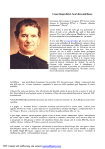 Cenni biografici di San Giovanni Bosco