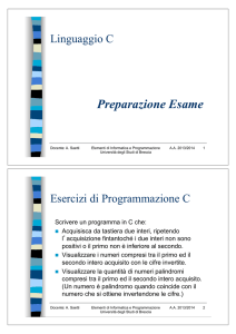 Preparazione Esame - Università degli Studi di Brescia