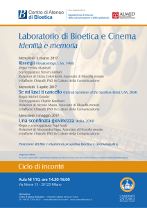 Laboratorio di Bioetica e Cinema - Centri di Ateneo