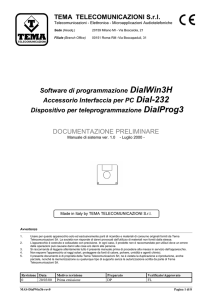 Software di programmazione DialWin3H Accessorio Interfaccia per