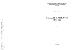 I GIACOBINI PIEMONTESI (1794 -1814) - volume I
