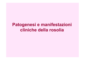 Patogenesi e manifestazioni cliniche della rosolia congenita