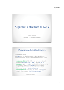 Algoritmi e strutture di dati 2