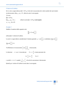 Criterio di Leibniz - Matematica Generale.it
