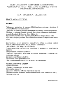 matematica classe 2 ds - Liceo da Vinci