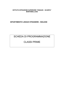 scheda di programmazione classi prime - IIS “Einaudi