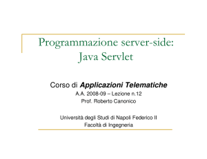 Programmazione server-side: Java Servlet - source url