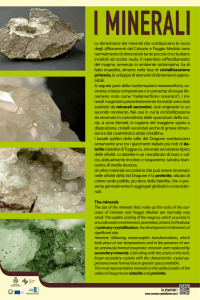 La dimensione dei minerali che costituiscono le rocce degli