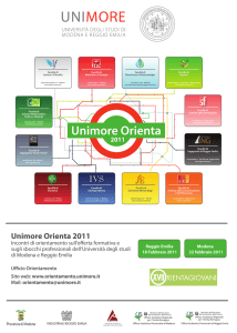Unimore Orienta 2011 - Ufficio Scolastico di Reggio Emilia