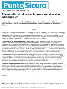 Allarme udito nei call center: la ricerca Inail al servizio