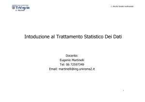 Intoduzione al Trattamento Statistico Dei Dati