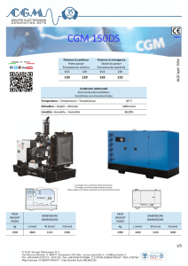 CGM 150DS - CGM Gruppi Elettrogeni