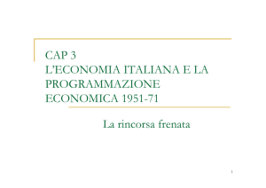 CAP 3 L`ECONOMIA ITALIANA E LA PROGRAMMAZIONE