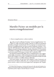 Marsilio Ficino: un modello per la nuova