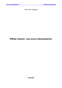 Effetto Casimir - Carlo Santagata