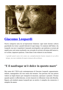 Giacomo Leopardi - Il Piacere di Scrivere