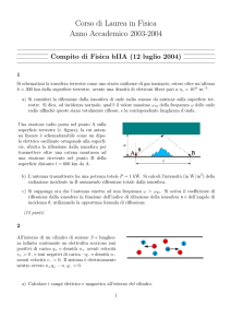 Corso di Laurea in Fisica Anno Accademico 2003-2004