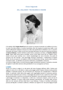 Chiara Valgrande Mrs. DALLOWAY: TRA RICORDO E VISIONE