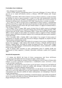Curriculum vitae et studiorum - Pagina del Personale Unimore