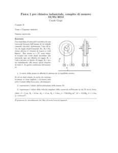 Fisica 1 per chimica industriale, compito di esonero 10/05/2013