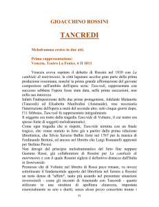 Tancredi - Magia dell`opera