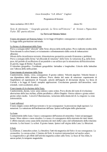 Cagliari Programma di Scienze Anno scolastico 2012