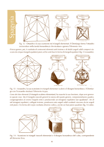 Fig. 12 - Ottaedro e la sua scansione nei triangoli elementari. Il