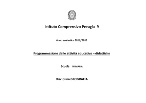 Programmazione di Geografia - Istituto Comprensivo Perugia 9