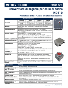 Convertitore di segnale per cella di carico IND110