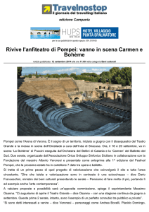Rivive l`anfiteatro di Pompei: vanno in scena Carmen