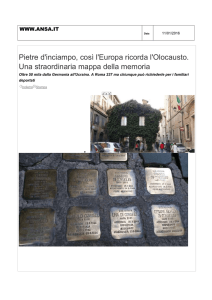 Pietre d`inciampo, così l`Europa ricorda l`Olocausto