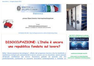 DISOCCUPAZIONE: L`Italia è ancora una repubblica fondata sul