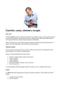 Gastrite: cause, sintomi e terapie