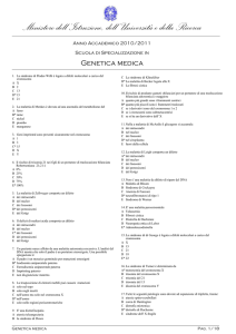 Genetica_medica - Scuole di Specializzazione in Medicina