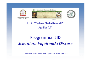 Presentazione IBSE - SID - ROSSELLI