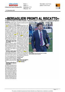 Press Clippings zum 12.11.2015 - Rugby Rovigo Delta