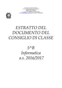 ESTRATTO DEL DOCUMENTO DEL CONSIGLIO DI CLASSE 5^B