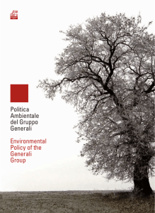 Politica Ambientale del Gruppo Generali Environmental Policy of the