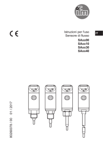 Istruzioni per l`uso Sensore di flusso SAxx00 SAxx10 SAxx30