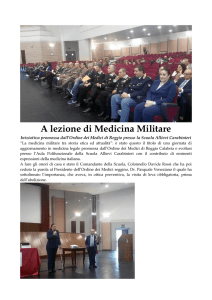 A lezione di Medicina Militare