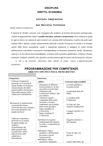 Disciplina progr. diritto - Istituto OmniComprensivo San Marcello