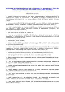 Risoluzione del Parlamento Europeo dell`11 luglio 2007, 2007/2023