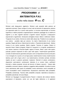 PROGRAMMA di MATEMATICA PNI - Liceo Scientifico Albert